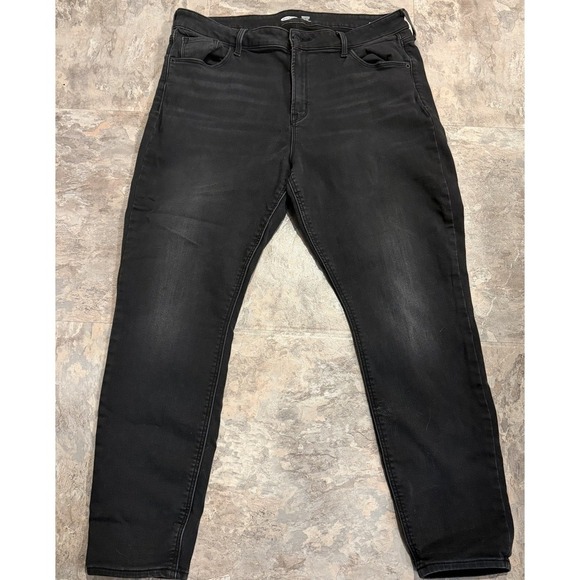 Old Navy Denim - Old Navy Womens Rockstar Super Skinny High Rise Built In Warm Black Size 16 Jean